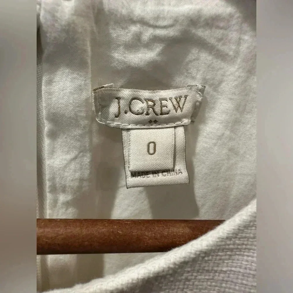 J. Crew White Geometric Dress- size 0